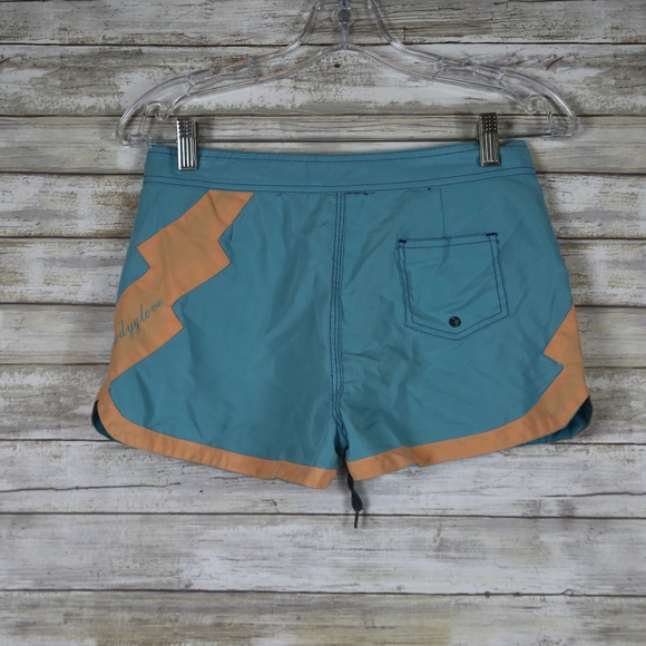 Body Glove Teal with Orange Lining Shorts sz Med - Picture 2 of 4